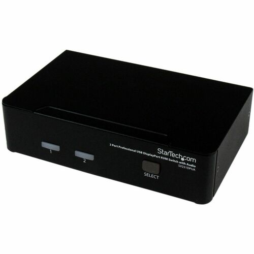 StarTech.com 2 Port DisplayPort USB KVM Switch - DisplayPort KVM Umschalter mit Audio - 2 Computer - 1 Lokaler Benutzer(n)