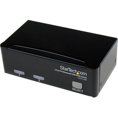 StarTech.com 2 Port VGA USB KVM Switch - VGA KVM Umschalter inkl. Kabel - 2 Computer - VGA, SVGA - 1920 x 1440 - 1U