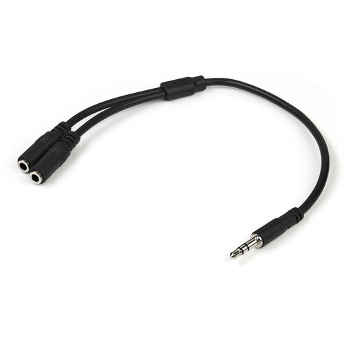 StarTech.com Schlankes Stereo-Splitter-Kabel - 3,5-mm-Stecker auf 2x 3,5-mm-Buchse - Cable for Audiogerät, Kopfhörer, Laut