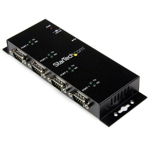 StarTech.com 4 Port USB auf Seriell RS232 Adapter Hub - Industriell DIN-Schienen/ Wandmontagefähig - USB - PC, Mac, Linux 