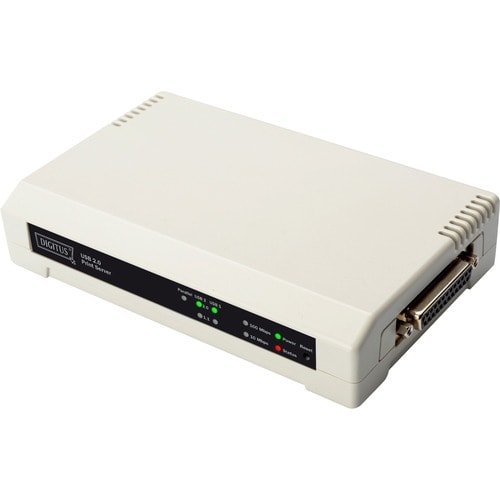 Digitus 2+1 Port Printserver. Produktfarbe: Weiß, Ursprungsland: Taiwan. Network Connection Typ: Ethernet-LAN, Netzstandar