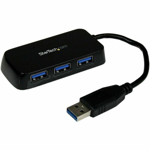 StarTech.com 4 Port USB 3.0 SuperSpeed Mini Hub - Schwarz - 4 Total USB Port(s) - 4 USB 3.0 Port(s) - PC, Mac
