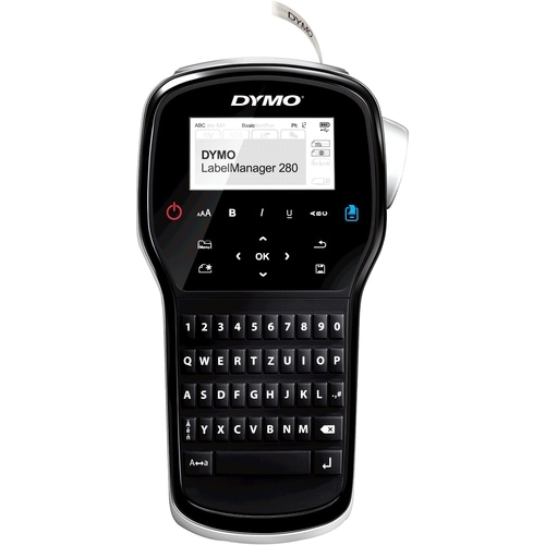 DYMO LabelManager ™ 280 QWERTZ, QWERTZ, D1, Wärmeübertragung, 180 x 180 DPI, 15 mm/sek, Schwarz, Silber