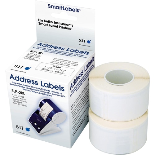 SLP-2RLH WHITE LABEL 28X89MM 260 LAB/ROLL                     IN