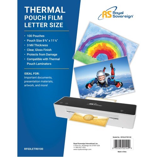 100PK LETTER SIZE LAMINATING POUCH HEAT SEALED 3MIL