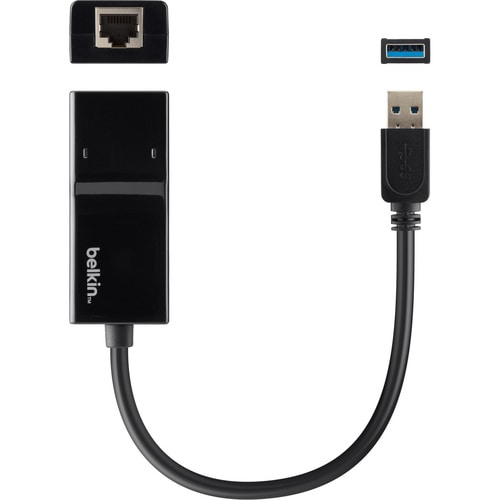 Belkin Gigabit-Ethernet-Karte für Tablet/Notebook - 10/100/1000Base-T - USB 3.0 - 1 Gbit/s Datenübertragungsrate - 1 Ansch