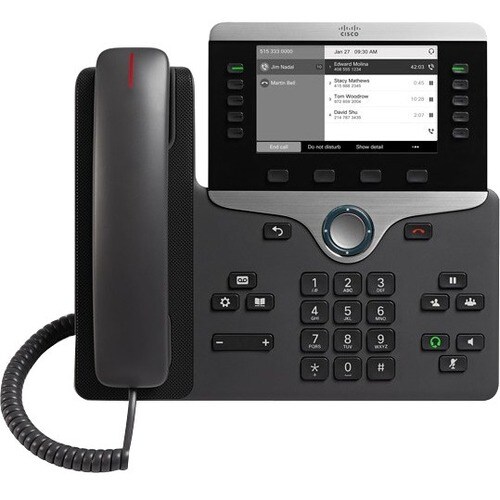 Cisco 8811 IP-Telefon - Schnurgebunden - Wandmontierbar - Schwarz - 5 x Gesamtleitung - VoIP - 12,7 cm (5 Zoll) - User Con