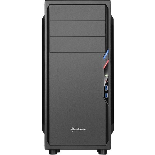 VS4-V Computergehäuse - Mini ITX, Micro ATX, ATX Motherboard Supported - Mid-Tower - Schwarz - 10 x Bay(s) - 2 x 120 mm x 