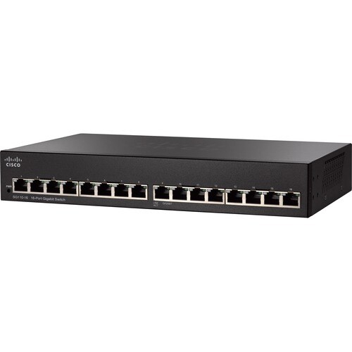 Cisco SG110-16 Ethernet Switch - 16 Ports - 2 Layer Supported - Wall Mountable, Rack-mountable - 90 Day Limited Warranty