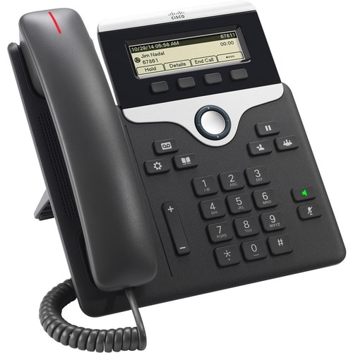 Téléphone IP Cisco 7811 - Filaire - Fixation au mur - Charbon - 1 x Ligne Totale - VoIP - 2 x Réseau (RJ-45) - PoE Ports