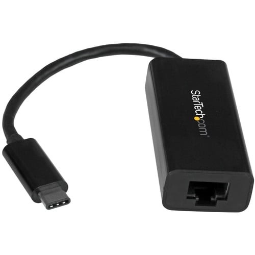 StarTech.com USB-C auf Gigabit Ethernet Adapter, Thunderbolt 3 kompatibel, Windows & Mac, RJ45 LAN Netzwerkkonverter, Schw