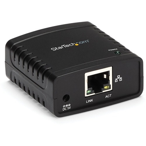 StarTech.com 10/100 Mbit/s Ethernet auf USB 2.0 Netzwerk LPR Printserver - USB Druckserver / Print Server mit Auto-sensing