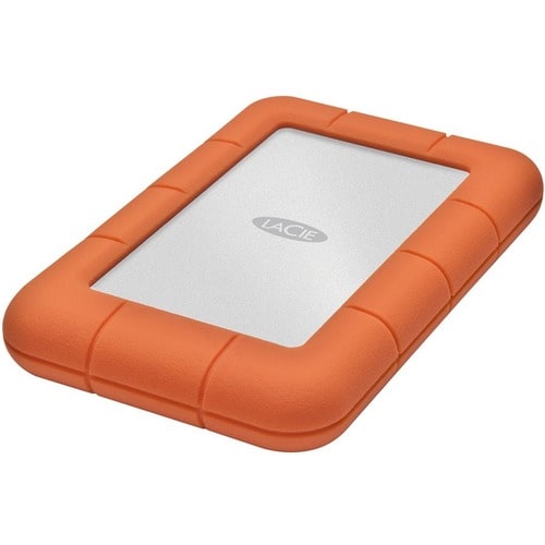 LaCie Rugged Mini Tragbar Festplatte - Extern - 2 TB - Orange, Silber - USB 3.0 - 5400U/Min - 1 Paket