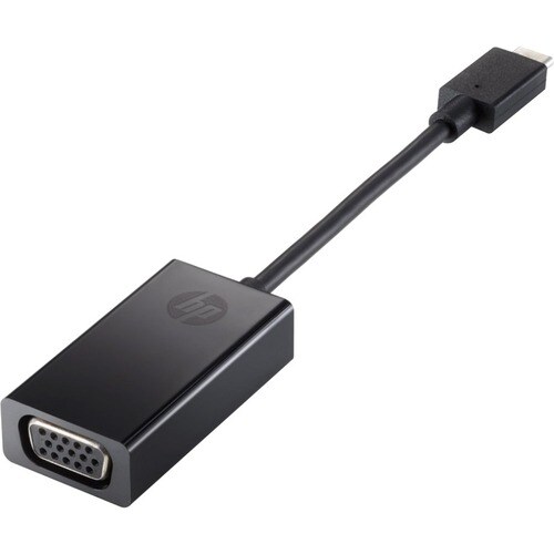 HP USB/VGA Videokabeladapter - Cable for Videogerät, Projektor, TV, Notebook, Tablet-PC, Monitor - Schwarz