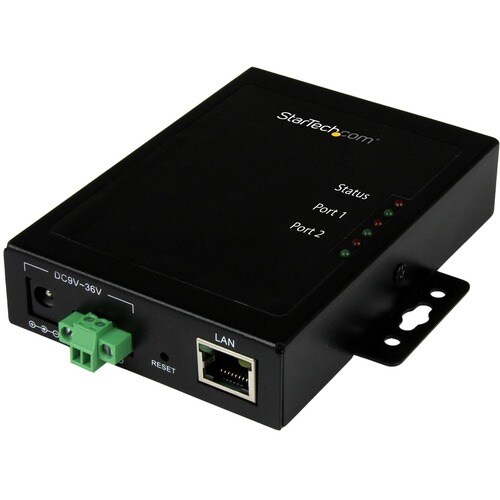 StarTech.com 2 Port Seriell auf IP Geräte Server - RS232 - Metall und Montierbar - Serieller Geräte Server - 1 x Netzwerk 