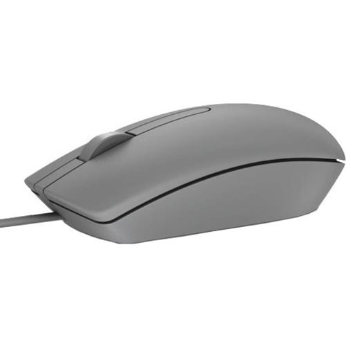 Souris Optique Dell MS116 - USB - 2 Bouton(s) - Gris - Câble - 1000 dpi - Roulettes avec frein