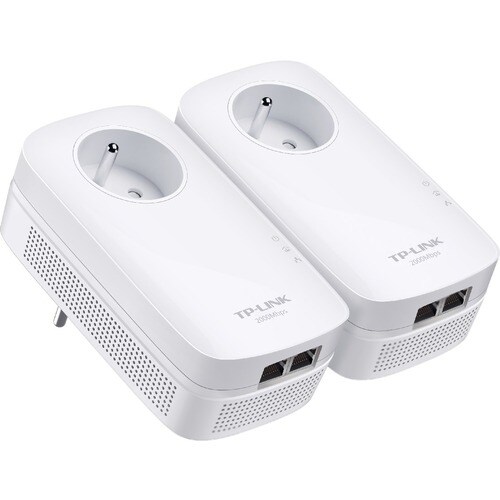 Adaptateur de réseau powerLine - TP-Link TL-PA9025P KIT - 2 - 2 x Réseau (RJ-45) - 2000 Mbit/s PowerLine - 300 m Distance 