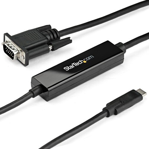 Adaptateur USB-C vers VGA 1m - Câble Actif USB-C à VGA - 1080p - Compatible TB3 - Câble USB-C à VGA - DP Alt Mode HBR2 - 2