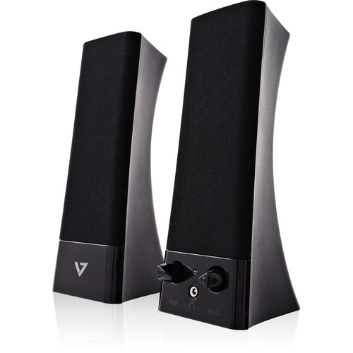V7 2.0 Tragbar Lautsprechersystem - 5 W RMS - Schwarz - 100 Hz bis 20 kHz Frequenzgang - USB