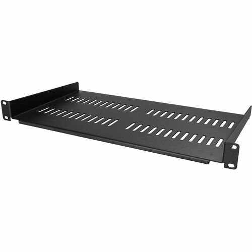 StarTech.com 1 HE Perforiertes Fachboden, Universal Rack Regal für 19" Racks, Passiv Belüftet, Schwerlast, bis 23 kg Tragk