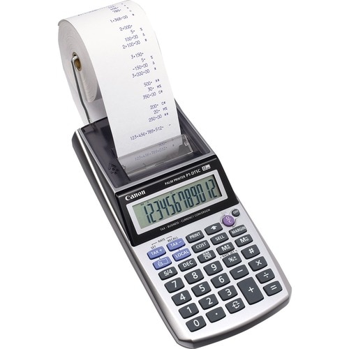 Calculatrice imprimante Canon P1-DTSC - Alimenté par Alimentation CA/CC - 203 mm x 102 mm x 48 mm - Argenté Métallisé