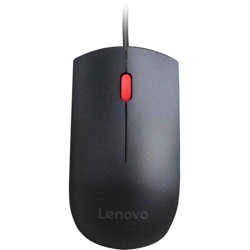 Lenovo Essential Maus - USB - Optisch - 3 Taste(n) - Schwarz - 1 - Kabel - 1600 dpi Auflösung - Scroll-Rad - Symmetrisch