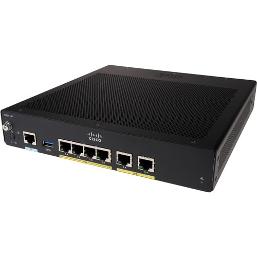Routeur Cisco 900 C921-4P - 6 Ports - Port de gestion - Gigabit Ethernet - Bureau, Montable en rack, Sous-Comptoir