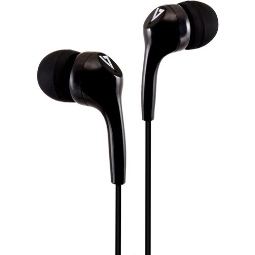 V7 HA105-3EB Kabel Ohrhörer Design - Binaural - Stereo Kopfhörer - Schwarz - 20 Hz - 20 kHz Frequenzgang - In-Ear - 32 Ohm