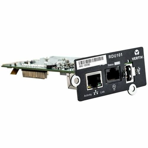 Vertiv IntelliSlot RDU101. Eingebaut. Übertragungstechnik: Kabelgebunden, Schnittstelle: Ethernet. Maximale Datenübertragu