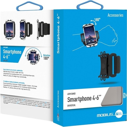 MOBILIS Tasche (Armband) Smartphone - Schwarz - Silikon Körper - Sturzsicher, Bruchfest, Rutschfest - Armband - 284 mm Höh