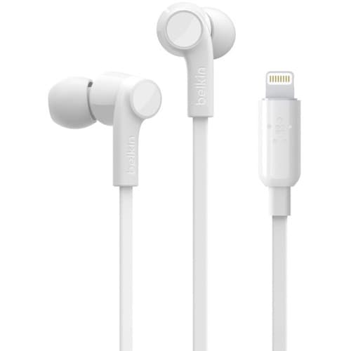 Belkin SOUNDFORM Kabel Ohrhörer Stereo Ohrhörerset - Weiß - Binaural - In-Ear - 111,8 cm Kabel - Host-Schnittstelle: Light