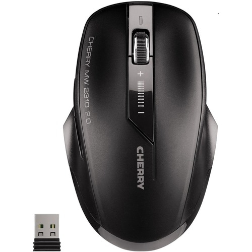 CHERRY MW 2310 2.0 Maus - Funkfrequenz - USB - Optisch - 6 Taste(n) - Schwarz - 1 - Kabellos - 2,40 GHz - 2400 dpi Auflösu