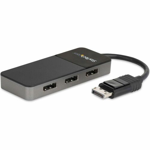 StarTech.com 3-Port Multi-Monitor DisplayPort Adapter, DP auf 3x DisplayPort 1.4 Splitter, Dreifach 4K MST Hub, USB Betrie