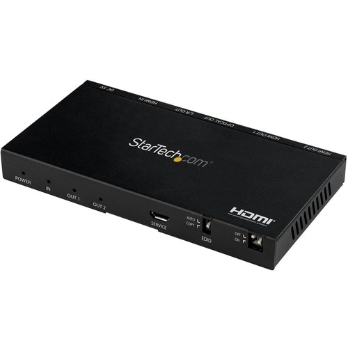 StarTech.com Répartiteur HDMI à 2 ports - 4K 60 Hz avec scaler incorporé - Son surround 7.1 - 3840 × 2160 - 1 x Entrée HDM