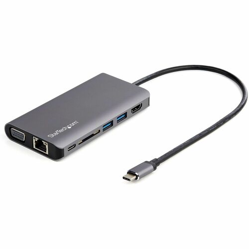 StarTech.com DKT30CHVAUSP Adaptateur multiport - USB Type-C vers HDMI / VGA - Câble hôte de 30 cm - Noir