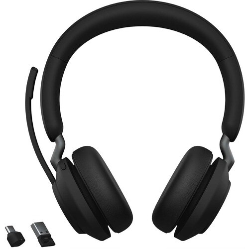 Jabra Evolve2 65 Link380 USB-A UC Stereo Headset - Schwarz - Kabellos - Ohraufliegend - Bluetooth