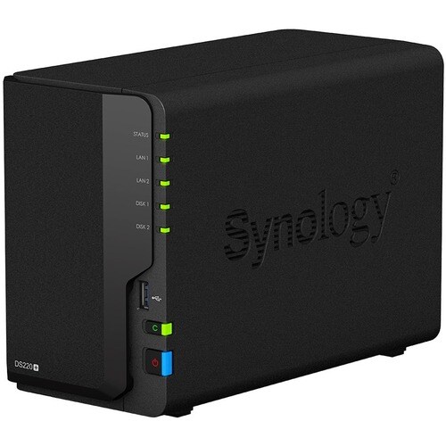 Synology DiskStation DS220+ 2 x Gesamtzahl Einschübe SAN/NAS-Speichersystem Celeron J4025 Dual-Core 2 GHz - 2 GB RAM - DDR