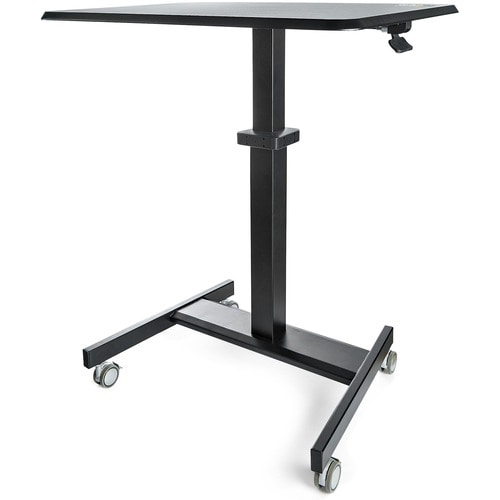 StarTech.com STSCART2 Höhenverstellbarer Schreibtisch - Sit Stand Workstation -Ergonomischer Stehpult mit Rollen - Rechtec