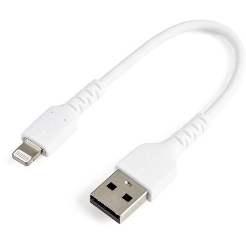 StarTech.com 15cm strapazierfähiges weißes USB-A auf Lightning-Kabel - Hochbelastbare, robuste Aramidfaser - USB Typ-A auf