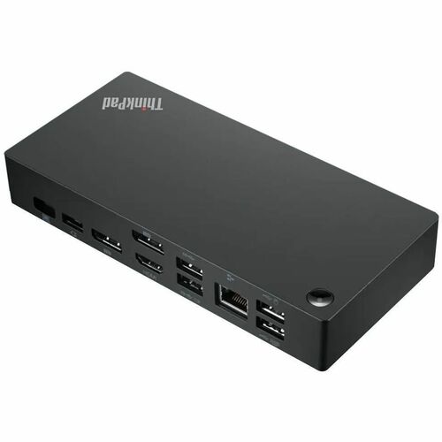 Lenovo USB-Typ C Docking Station für Notebook - Schwarz - 3 Unterstützte Displays - 3840 x 2160 - 2 x USB 2.0 - USB Typ C 