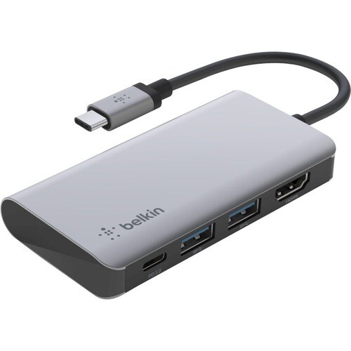 Belkin Connect USB-Typ C Docking Station - Ladefunktion - 4K - 3840 x 2160 - 2 x USB-Anschlüsse - 2 x USB 3.0 - 2 x USB Ty