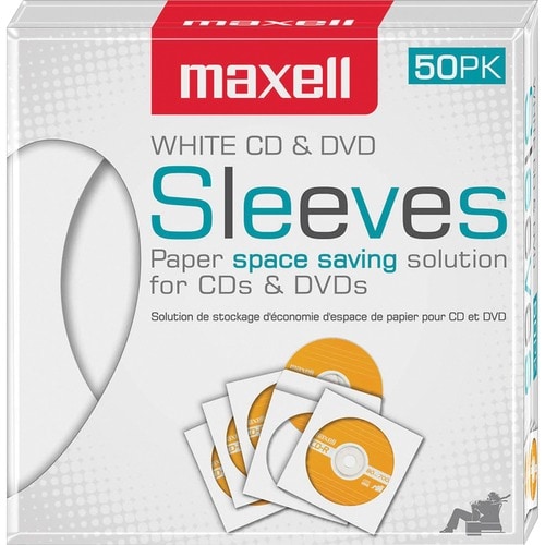 MAXELL CD/DVD SLEEVES 50PK 190135